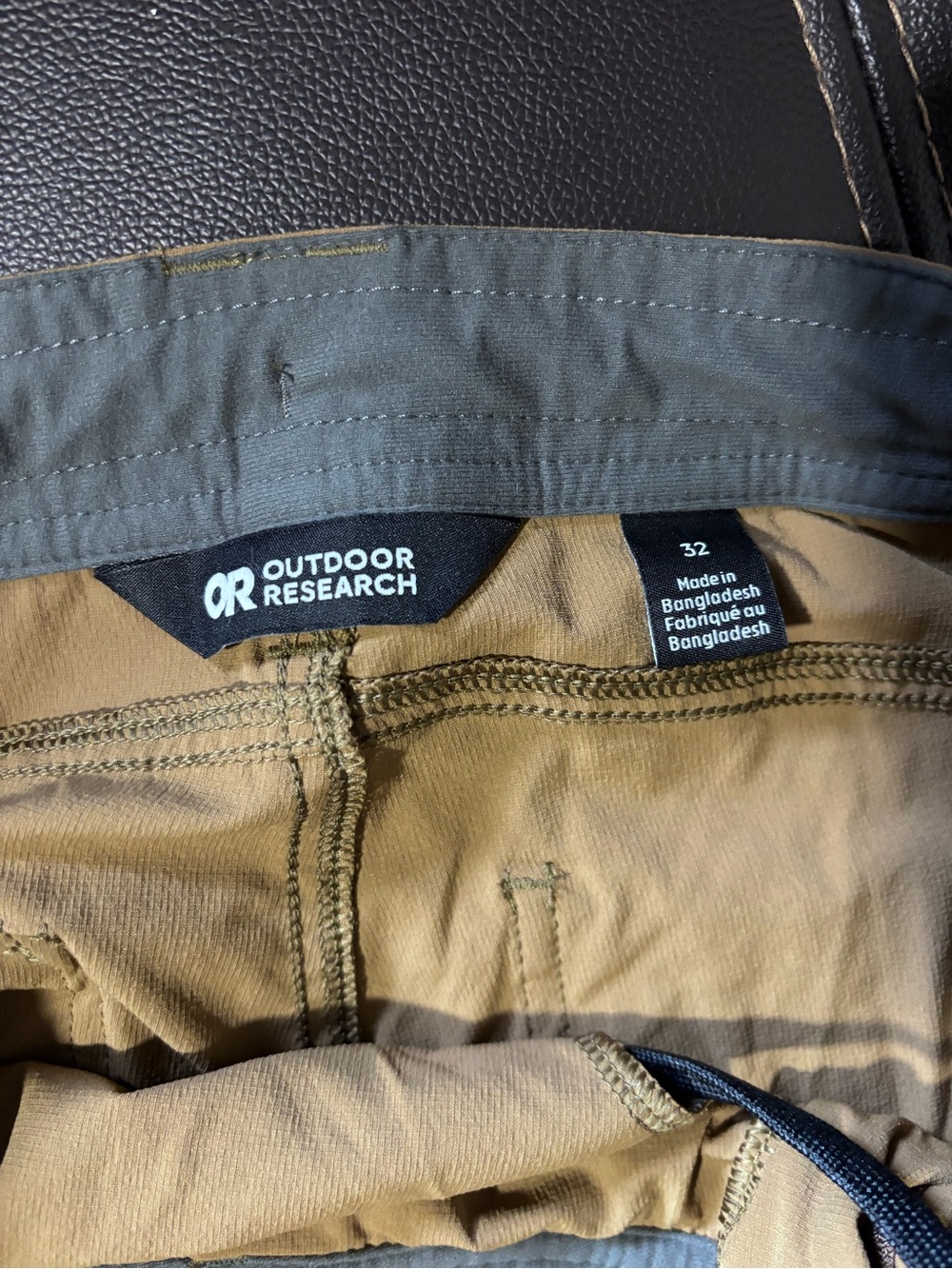 Outdoor Research Men's Cargo Pants in Tan and Gray